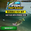 Fish Fast 'N Easy Bass Bubble Fly Kit – Fly Fish for Bass with a Spinning Rod